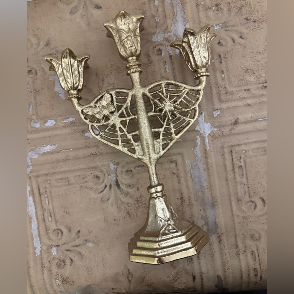 Threshold Halloween Gold Candle Holder - Picture 4 of 7